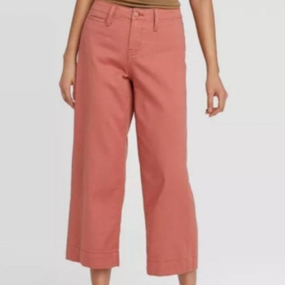 A New Day - Coral Wide Leg Crop Pants 4